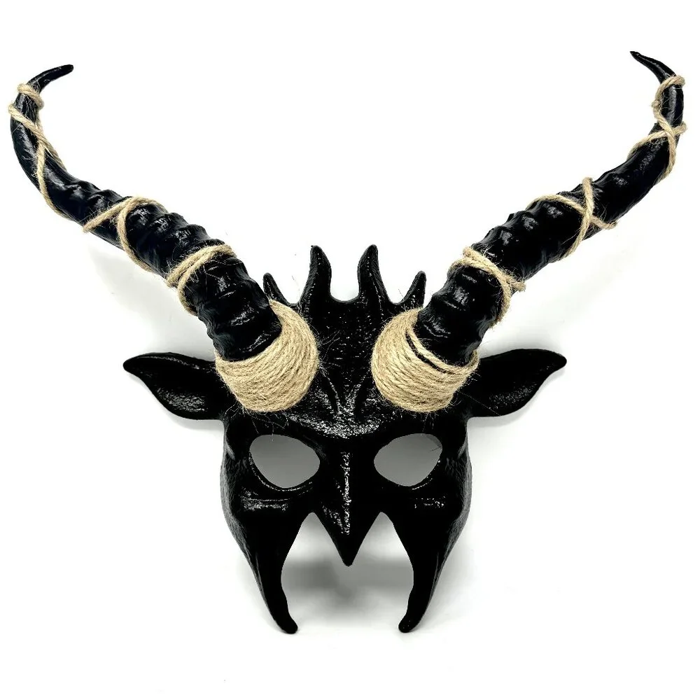 Krampus Ram Goat Demon with Horns Devil Halloween Masquerade Masks Party